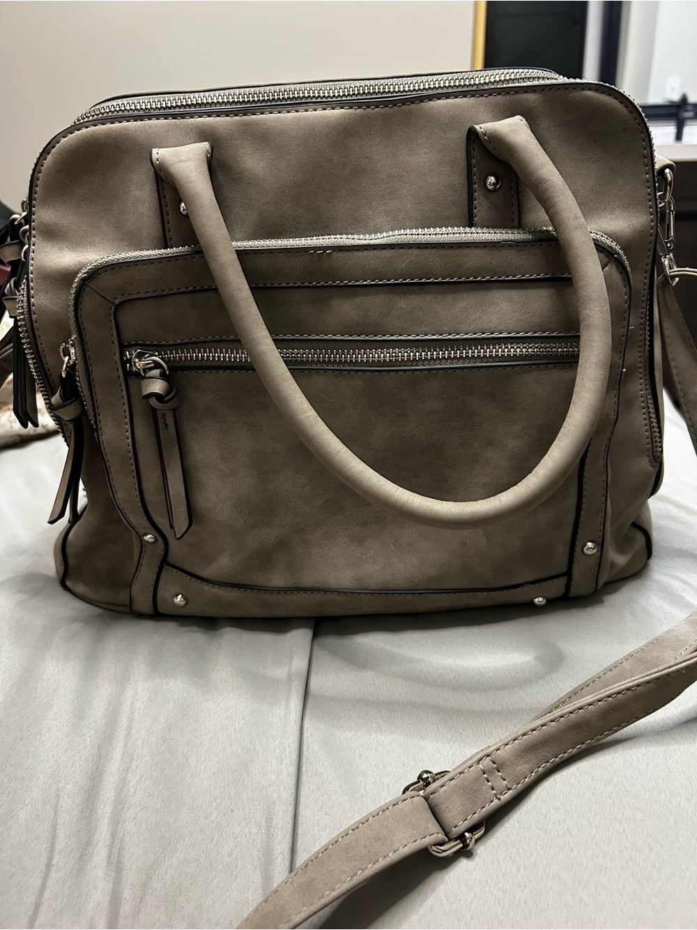 Women's Taupe Tote Bag - Versatile Everyday Satchel